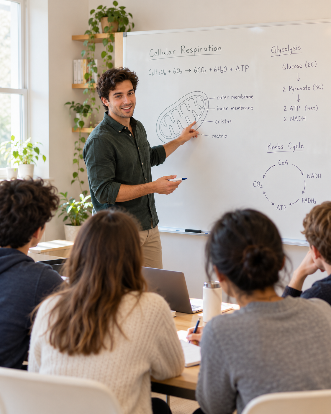 Students in a science class
