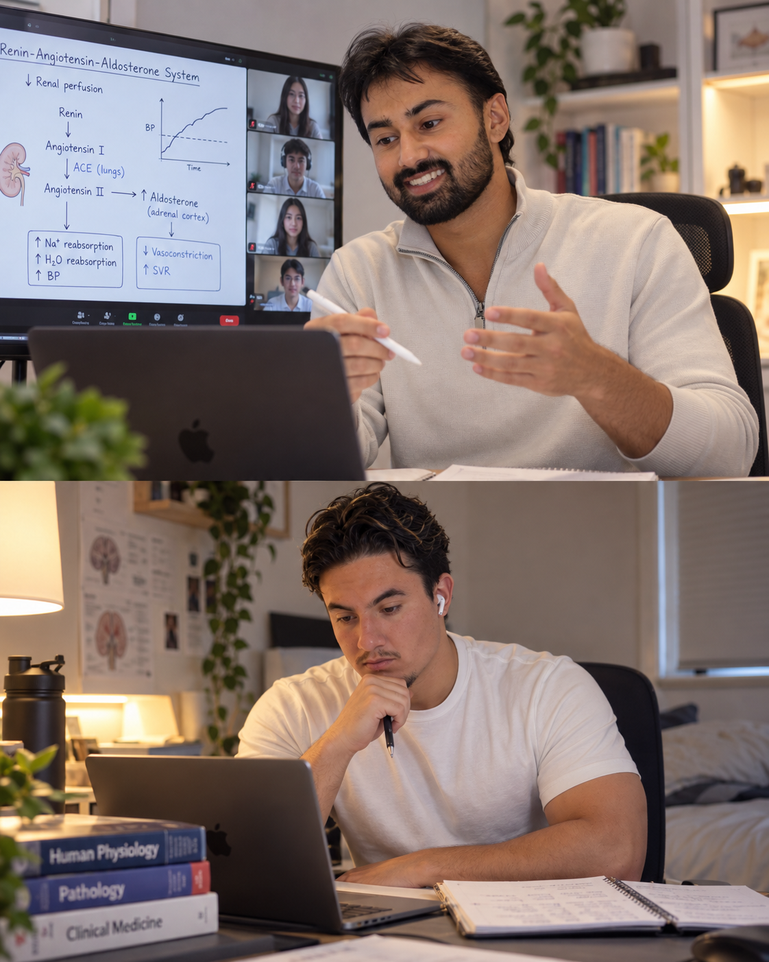 Joban Singh teaching an online class
